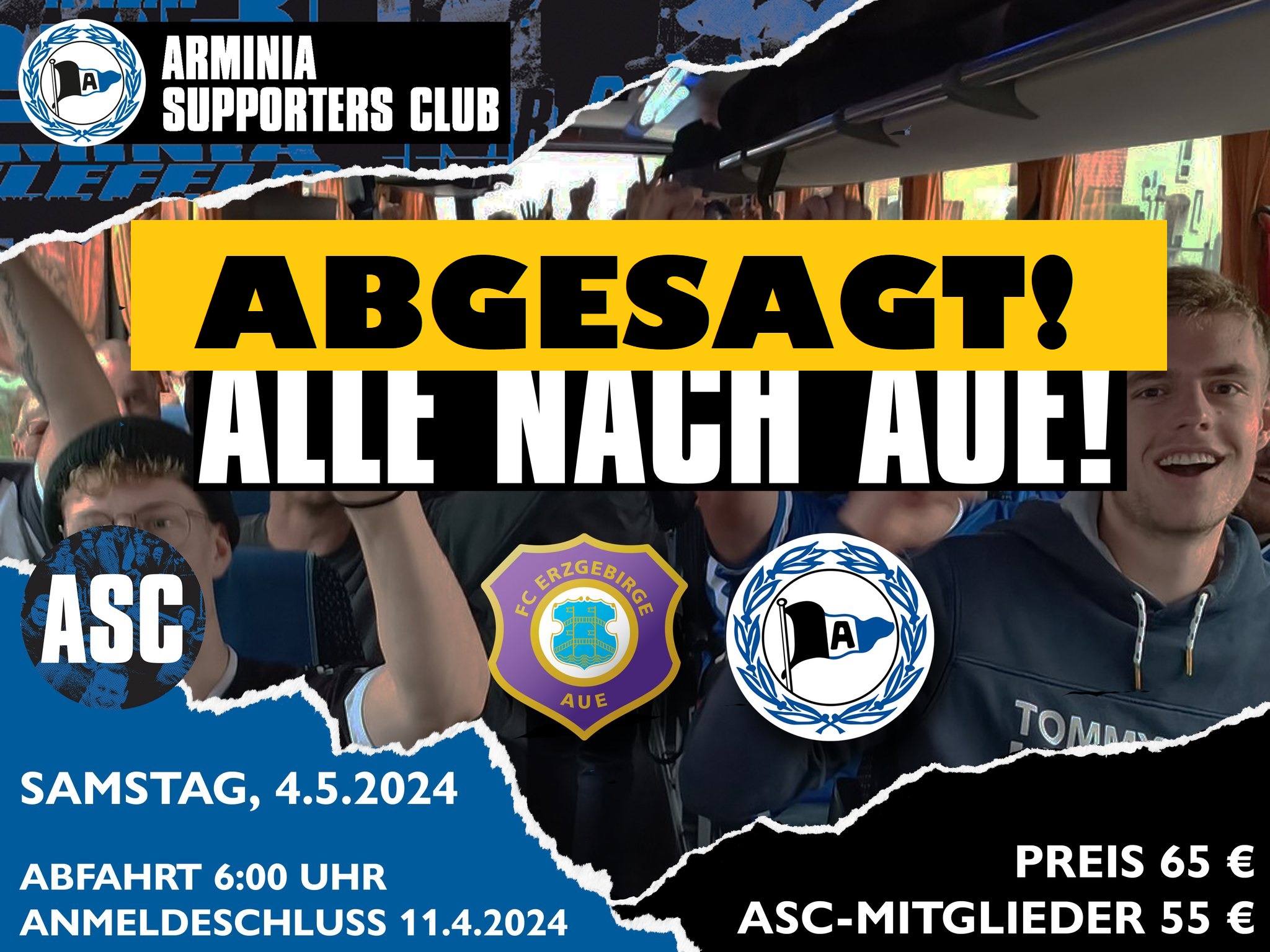 Fahrt nach Aue abgesagt